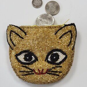 Urban Outfitters Beaded Cat Coin Purse